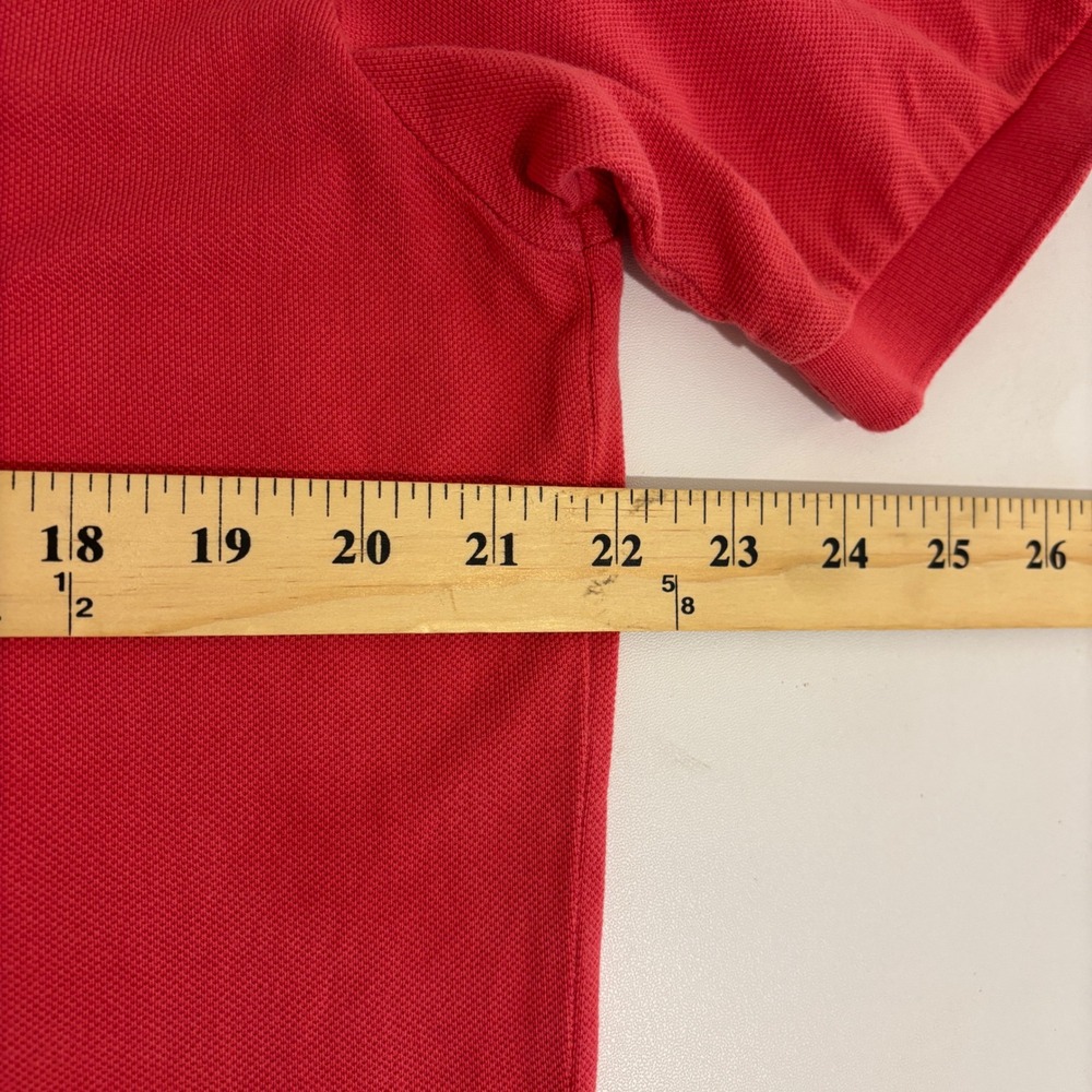Polo Ralph Lauren Short Sleeve‎ Polo Shirt Mens Size Large Red Cotton Green Pony - Picture 6 of 8